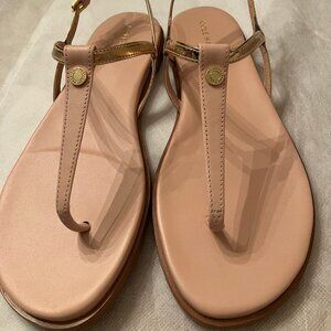 Cole Haan Flora Thong Mahogany Rose Leather 7B Sandal